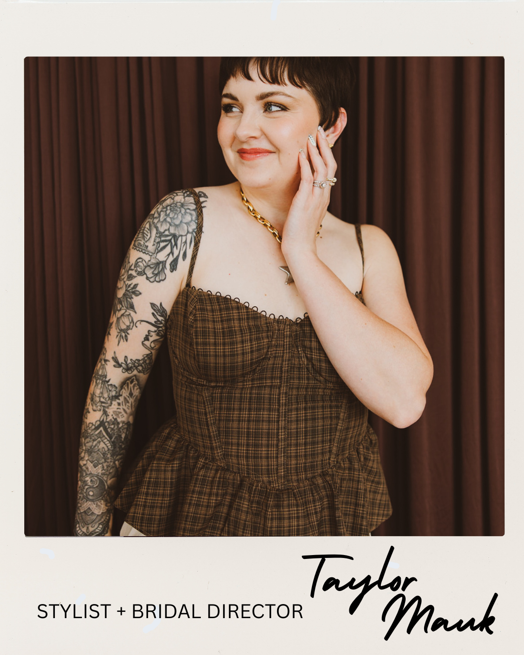 Taylor Mauk, bridal lead stylist at August & Omi