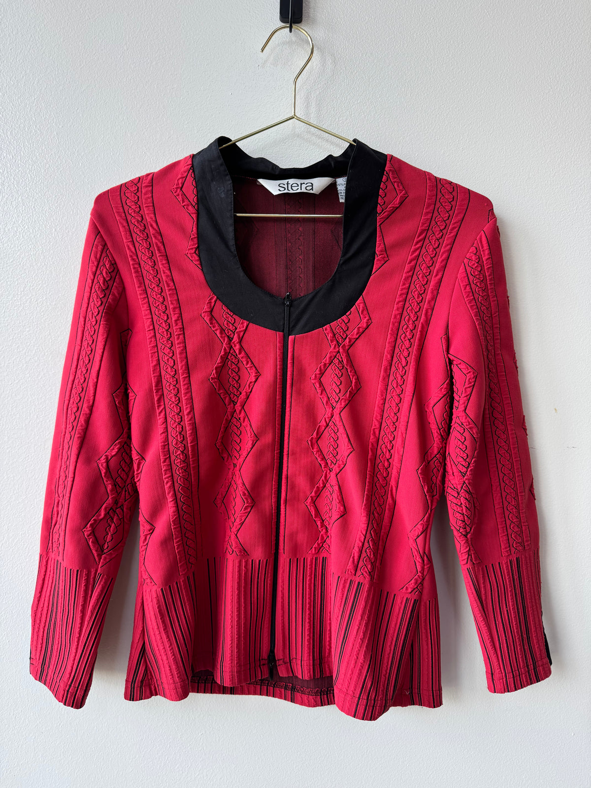 Stera Textured Zip-Up Jacket
