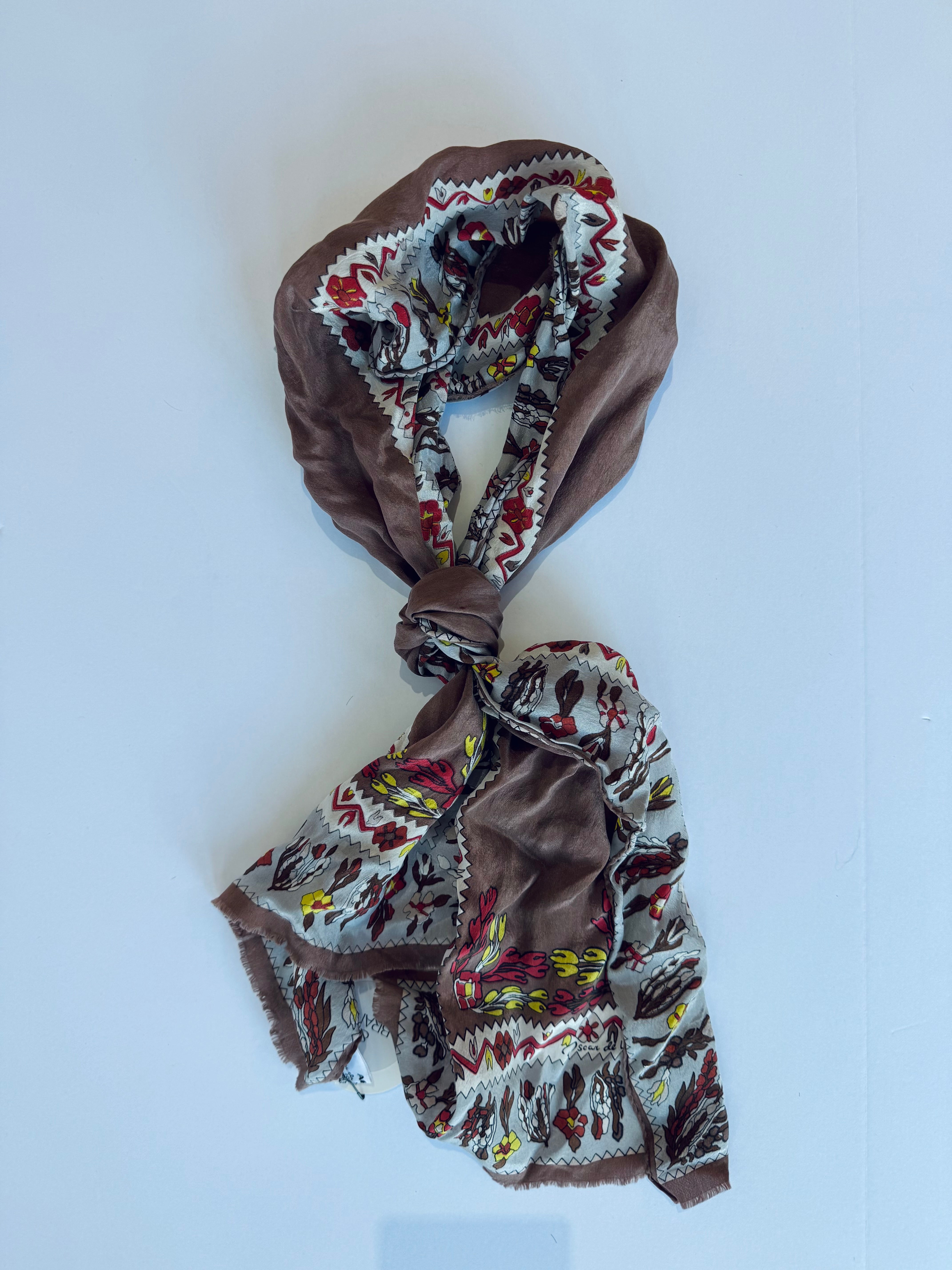 Vintage 100% Silk Scarf
