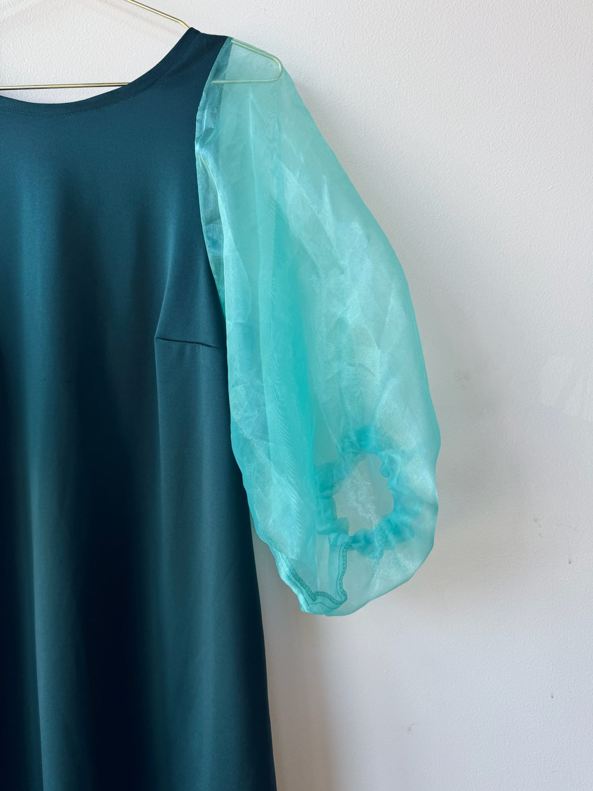 Handmade Organza Puff Sleeve Dress
