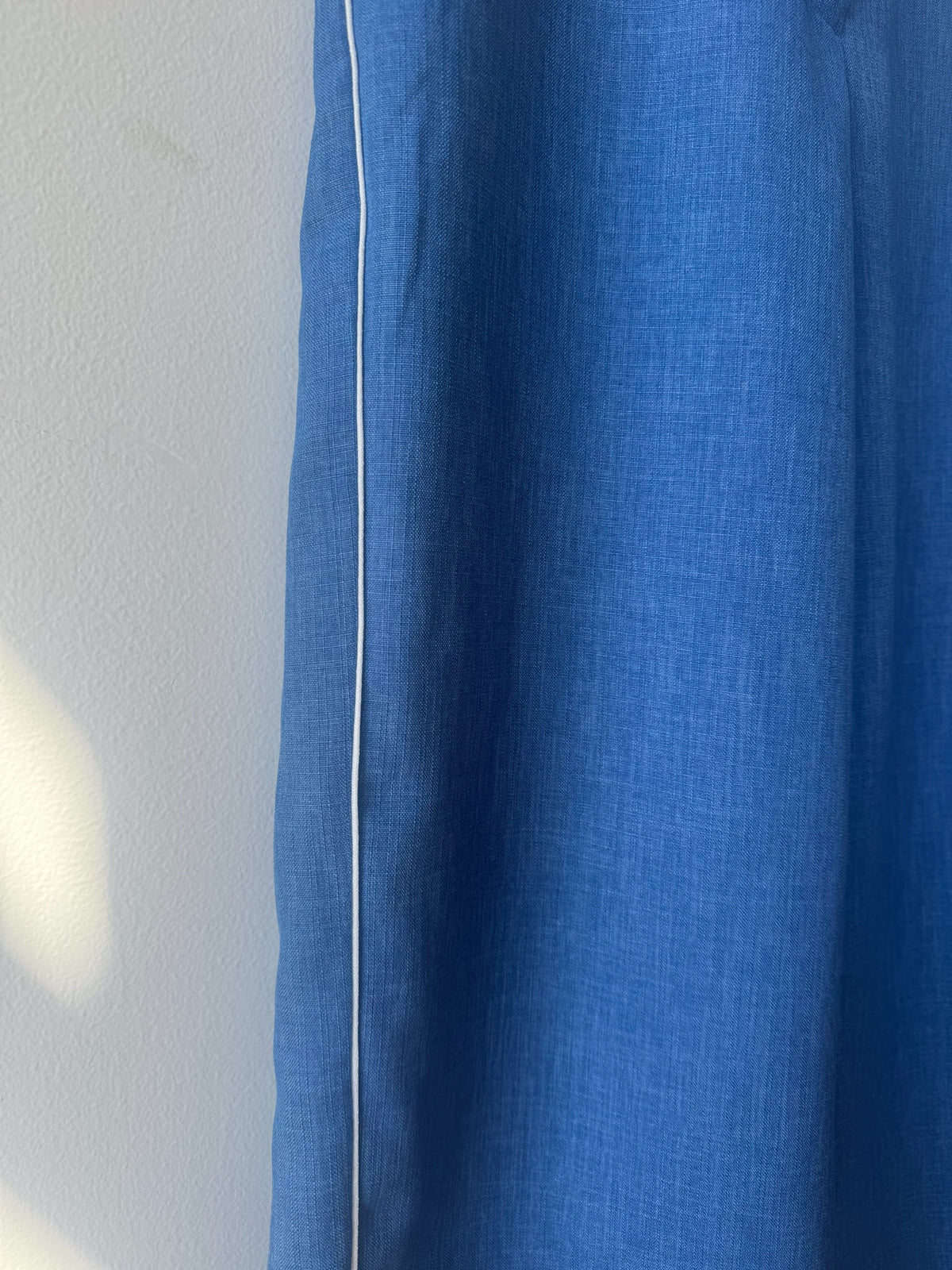 White Pipe Wide Leg Trousers