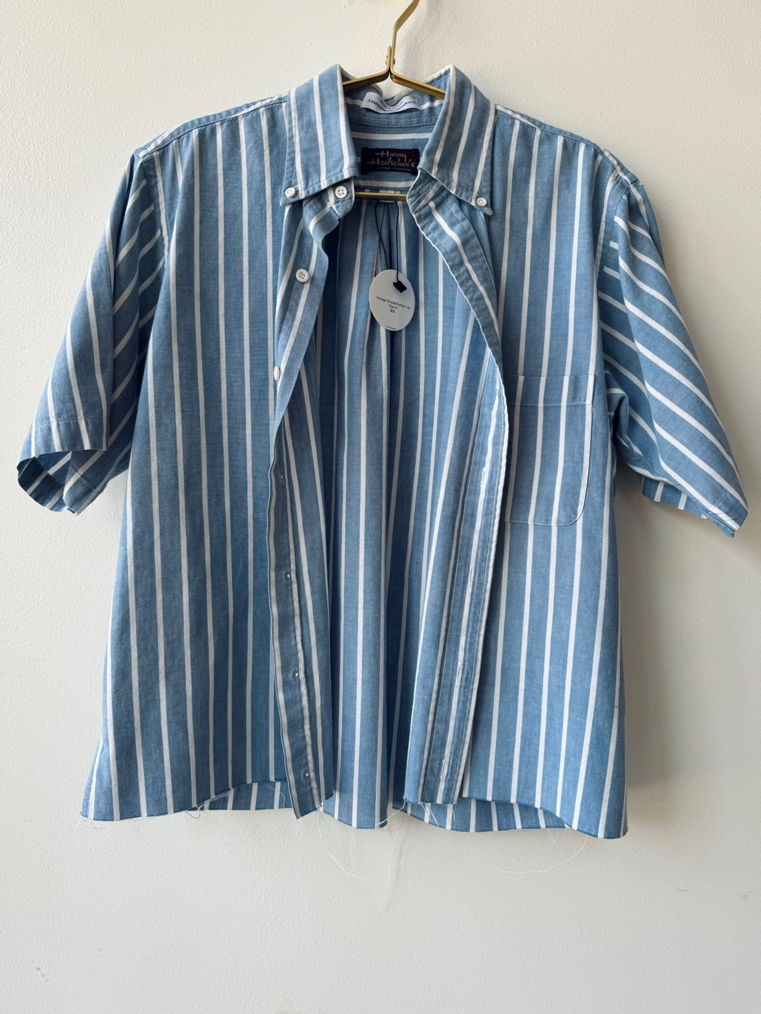 Vintage Striped Button-Up