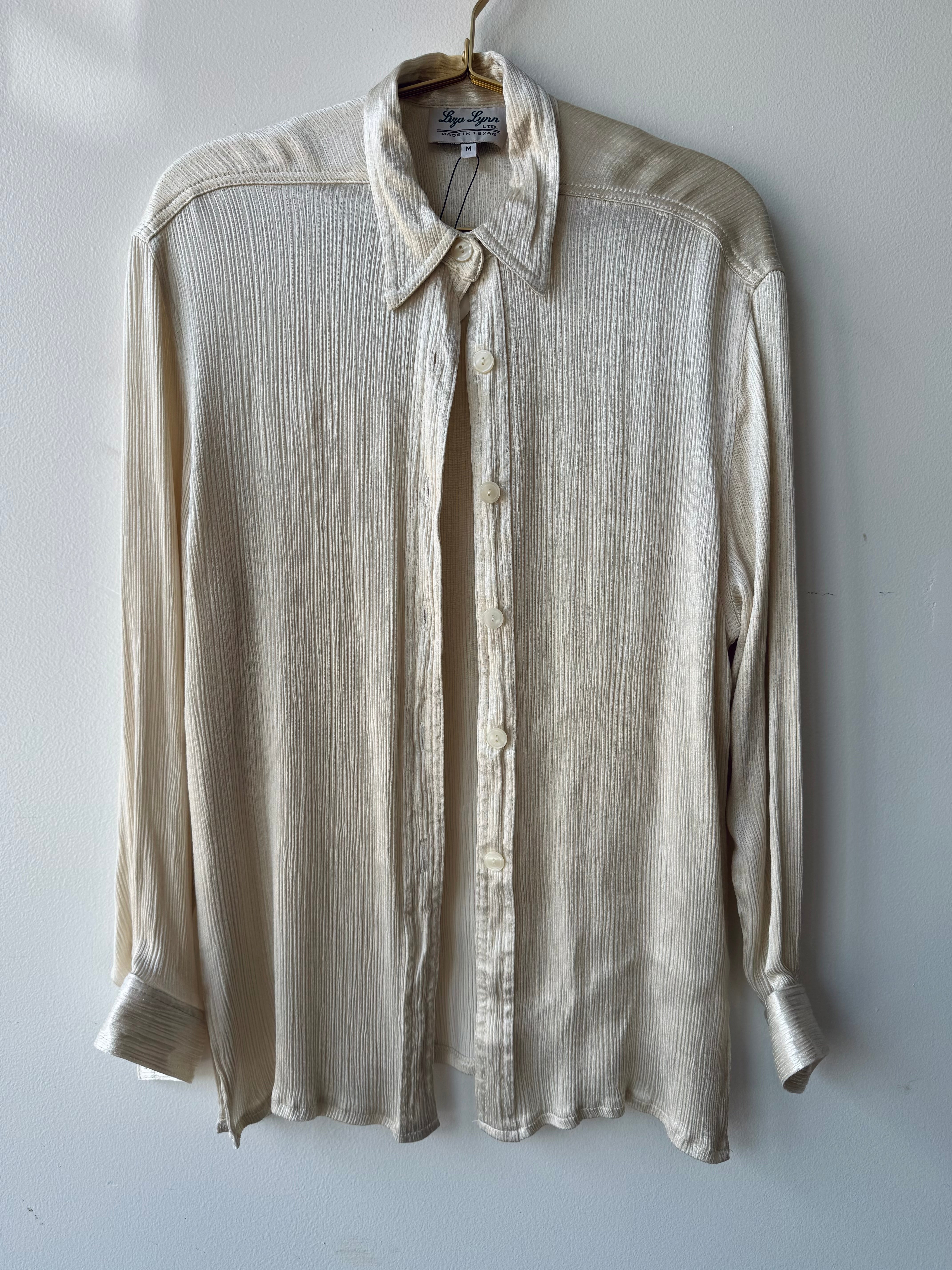 Vintage Shiny Cream Top