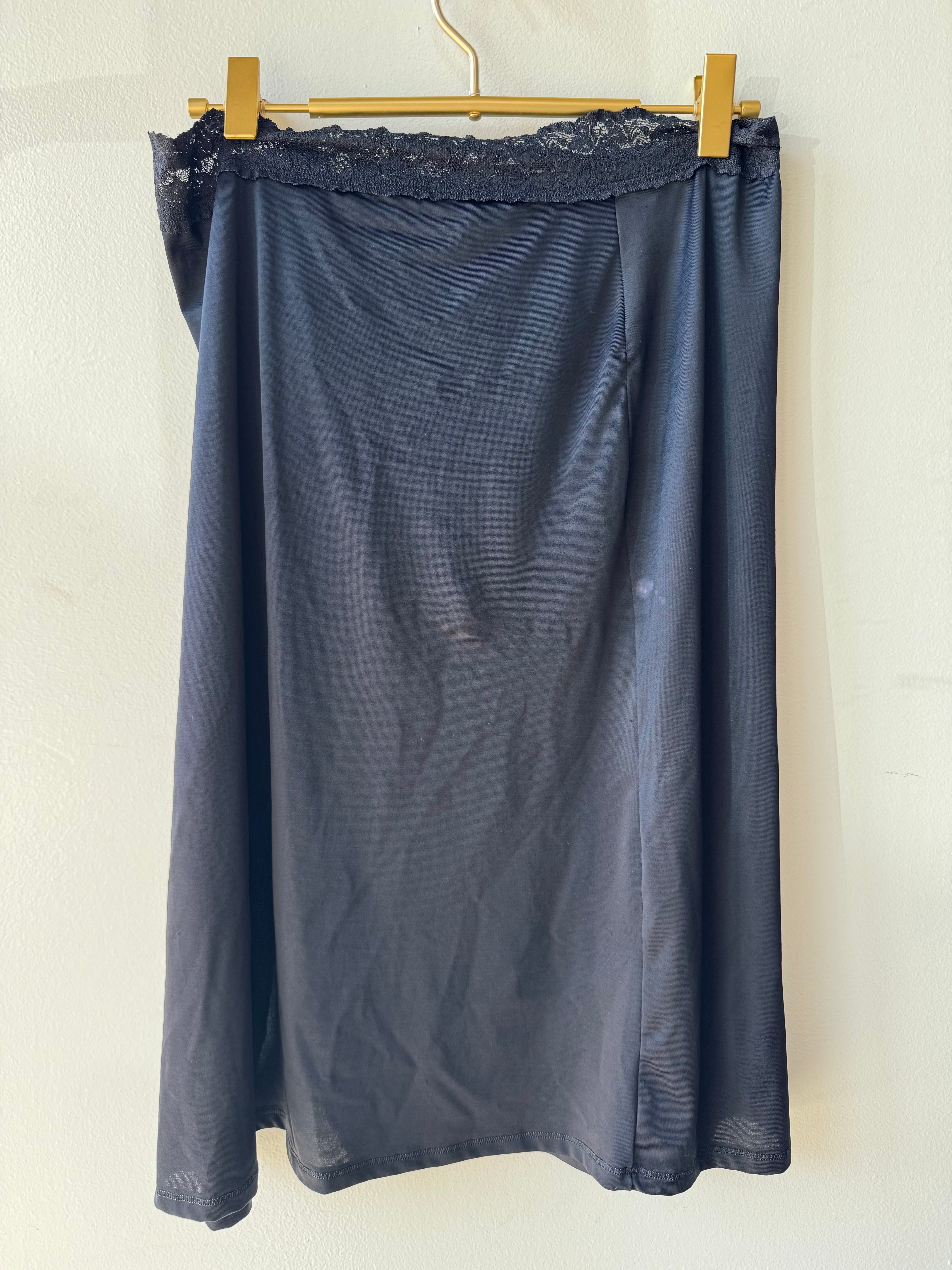 Mini Black Slip Skirt