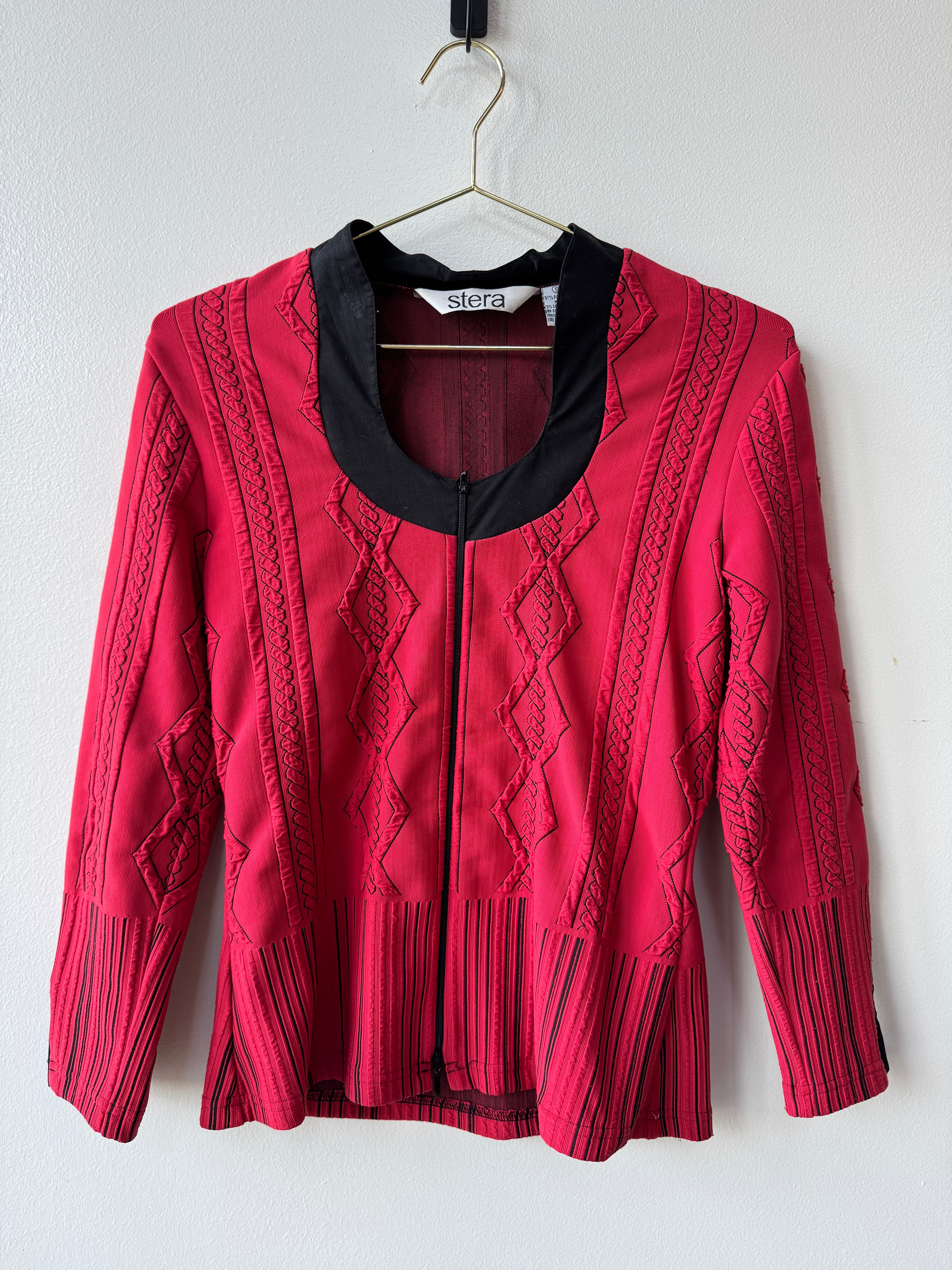 Stera Textured Zip-Up Jacket