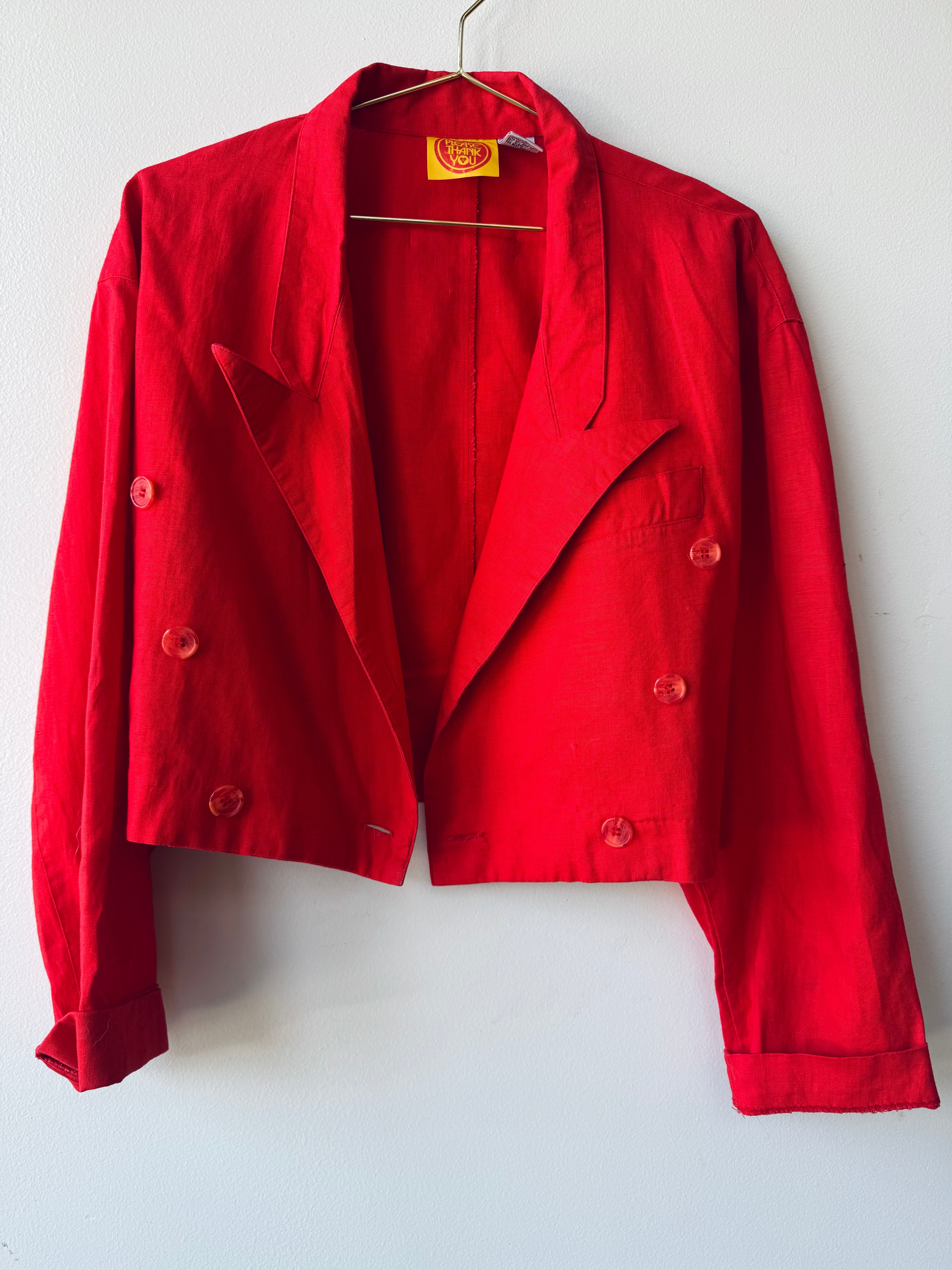 Please and Thank You Cropped Blazer