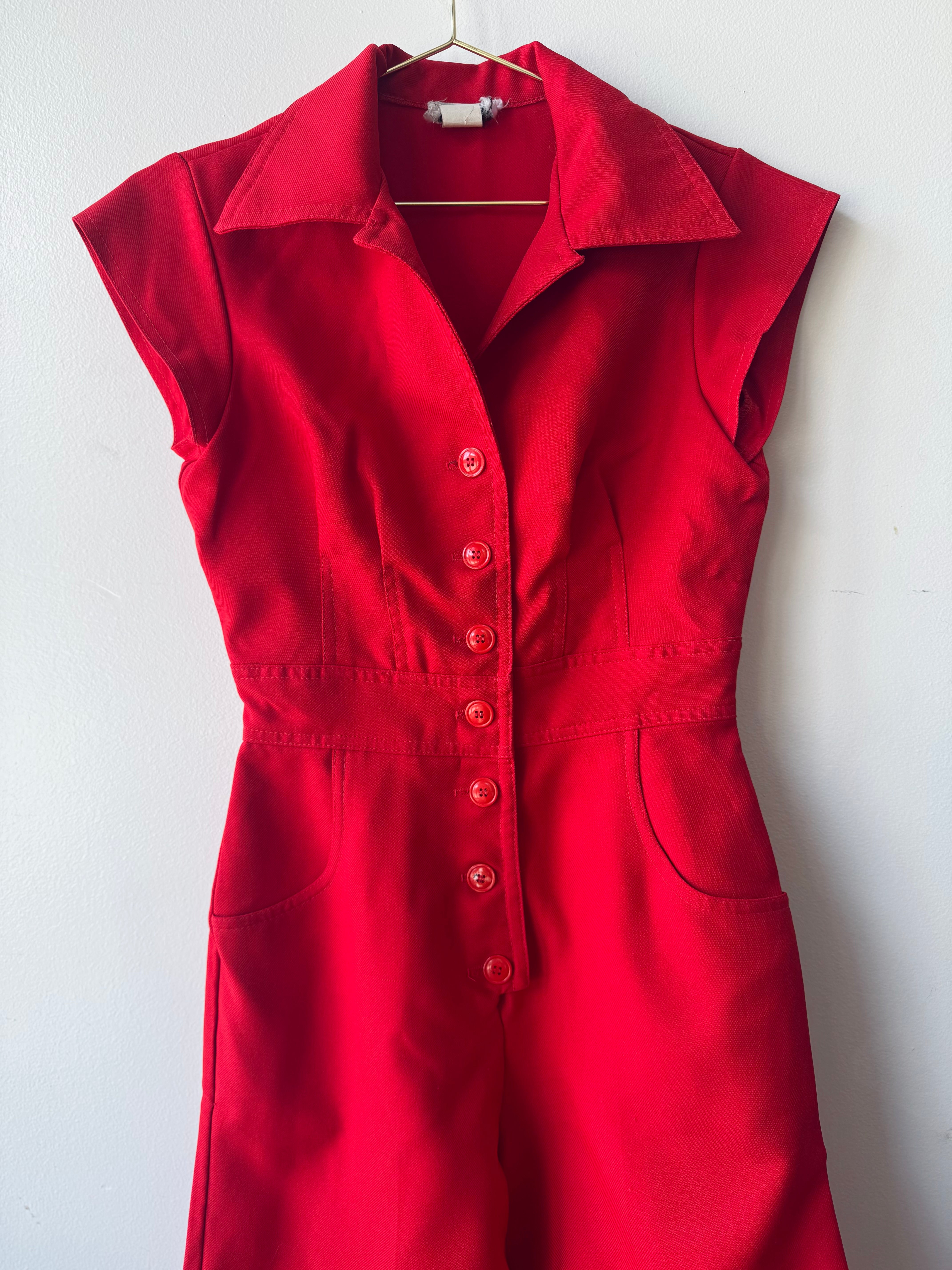 Red Means Power 70s Jumpsuit