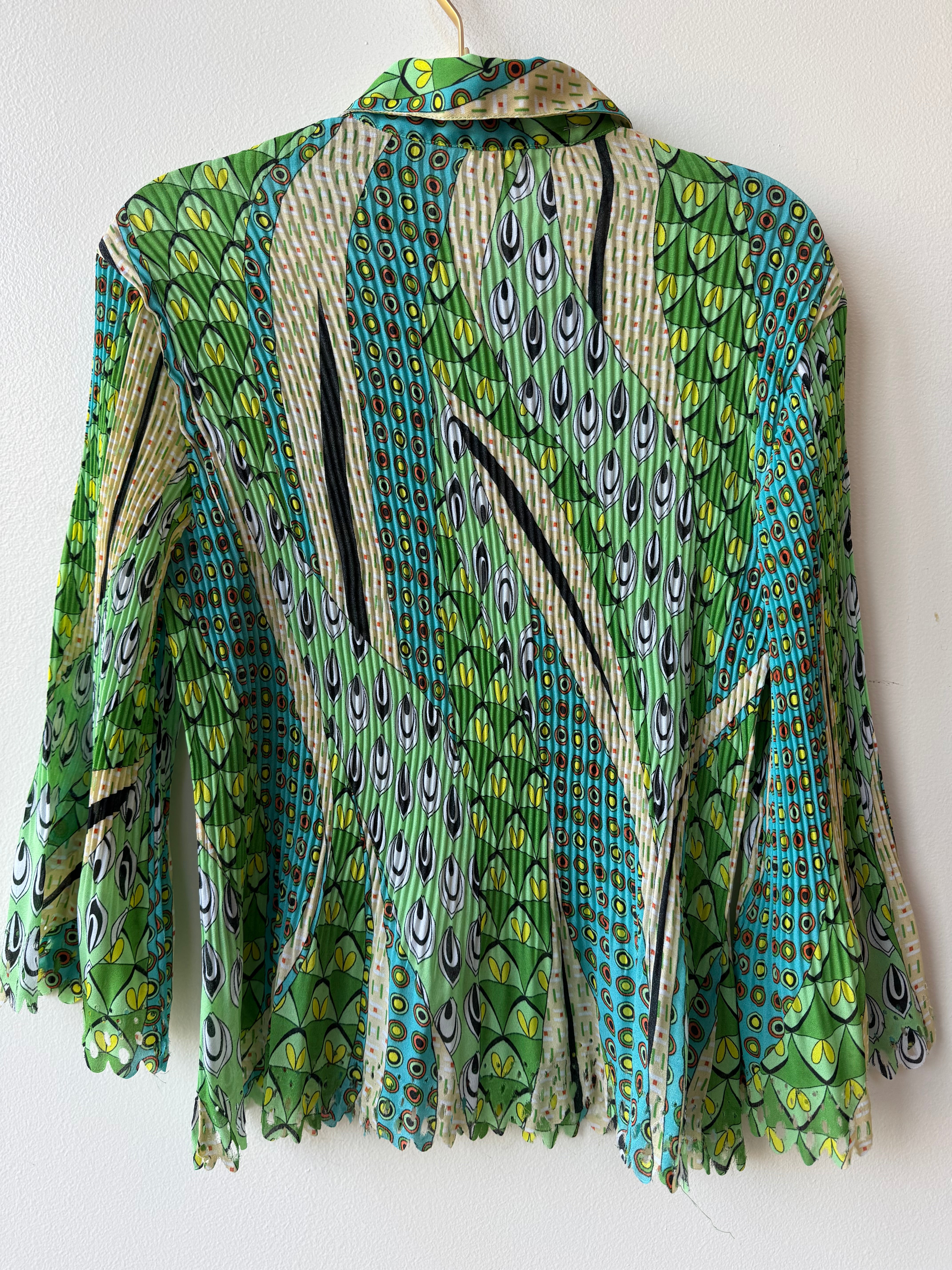 Plisse Pleated Blouse