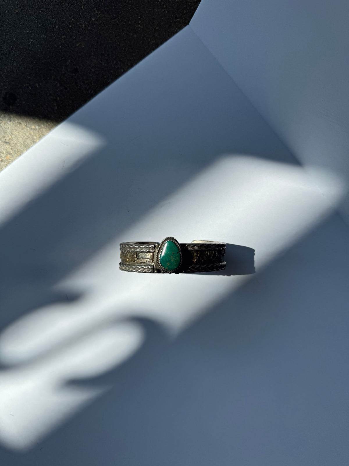 Real Silver Turquoise Bangle