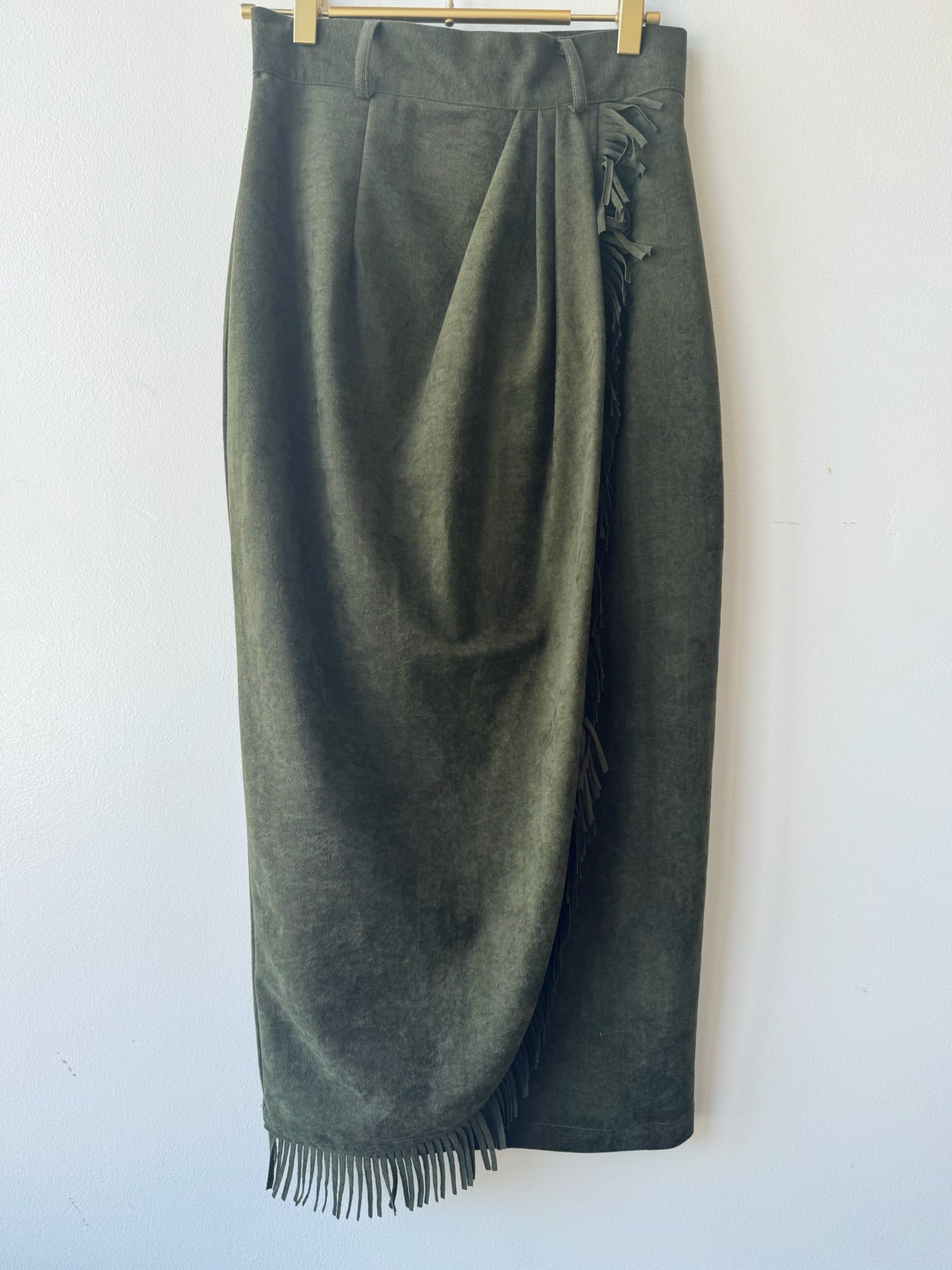 Vintage Olive Wrap Skirt