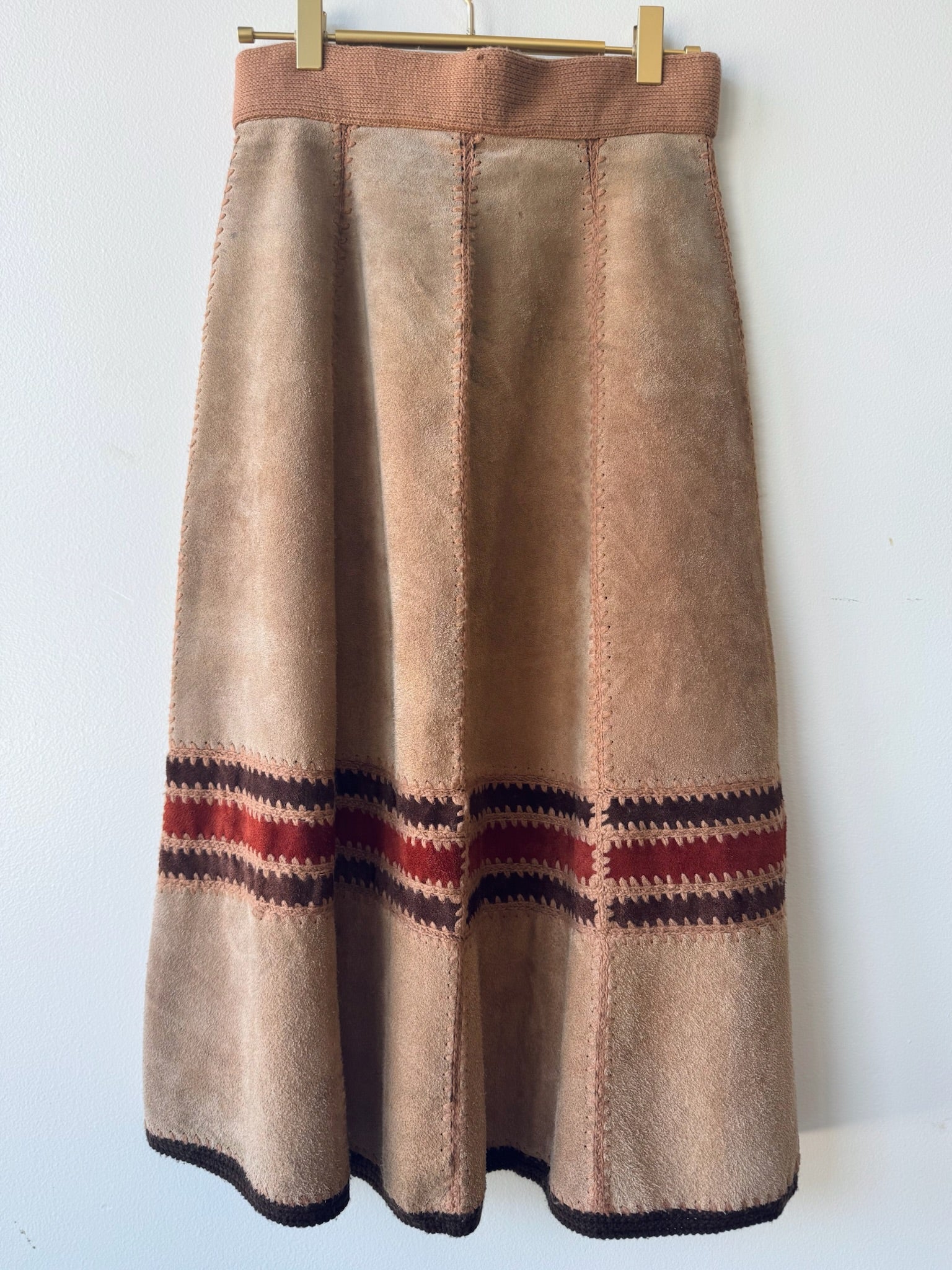 Vintage Suede Cowhide Skirt