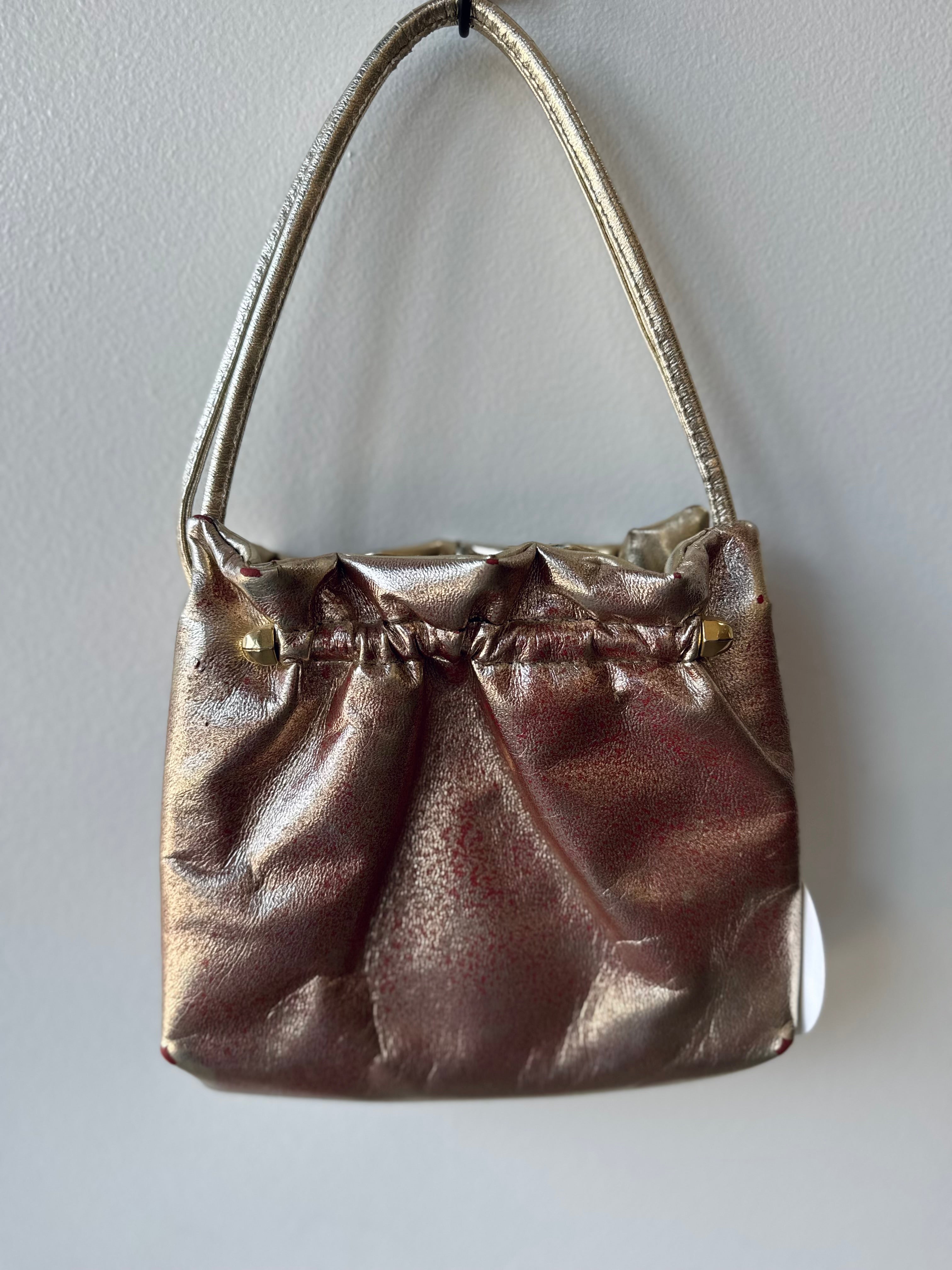 Vintage Gold Bucket Purse