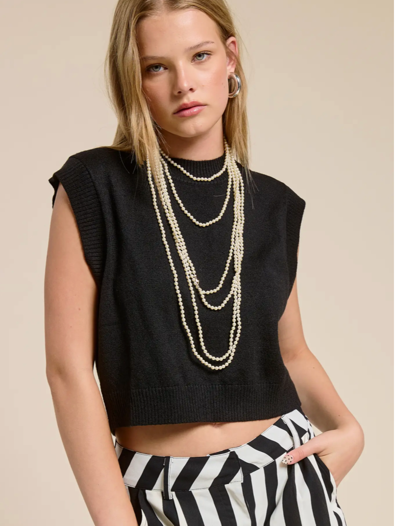Lightweight Solid Knit Sleeveless Vest