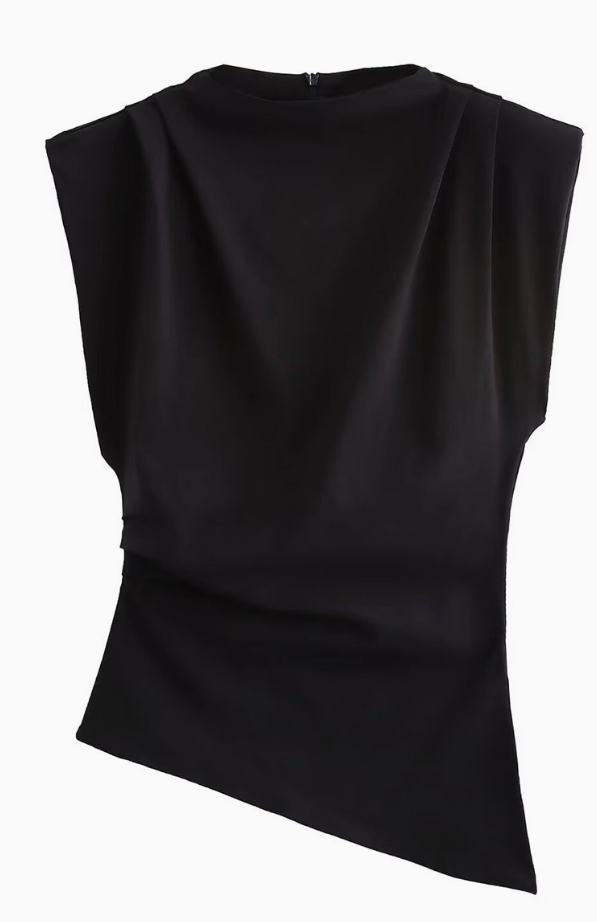 Asymmetrical Hem Sleeveless Top