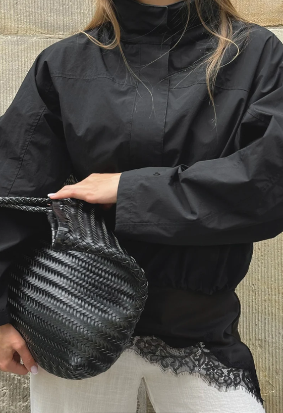 High-Neck Oversized Jacket